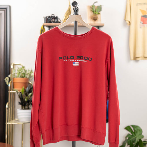 90s Polo 2000 Crewneck Sweatshirt - Red