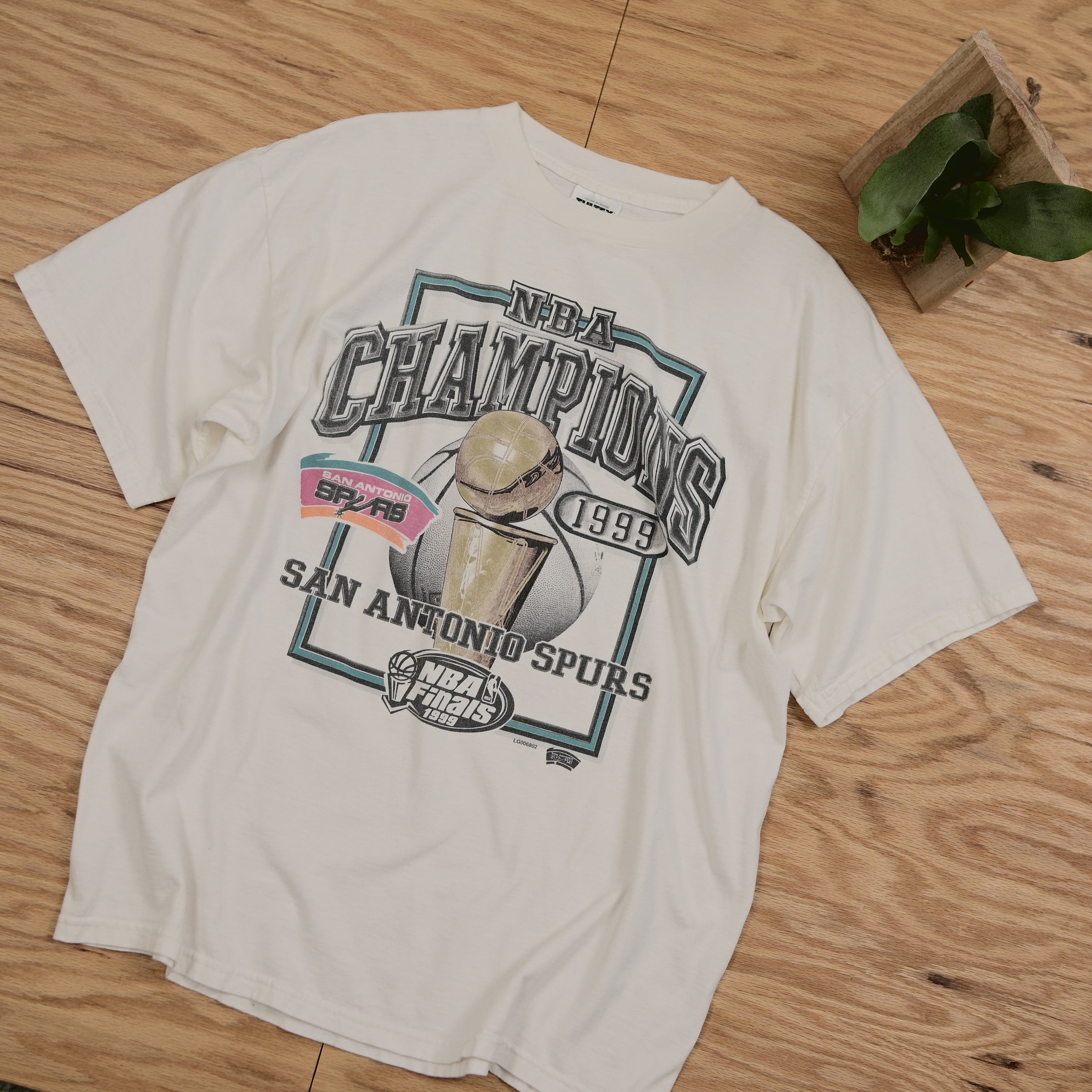Vintage San Antonio Spurs 1999 Finals Champions T Shirt Tee 