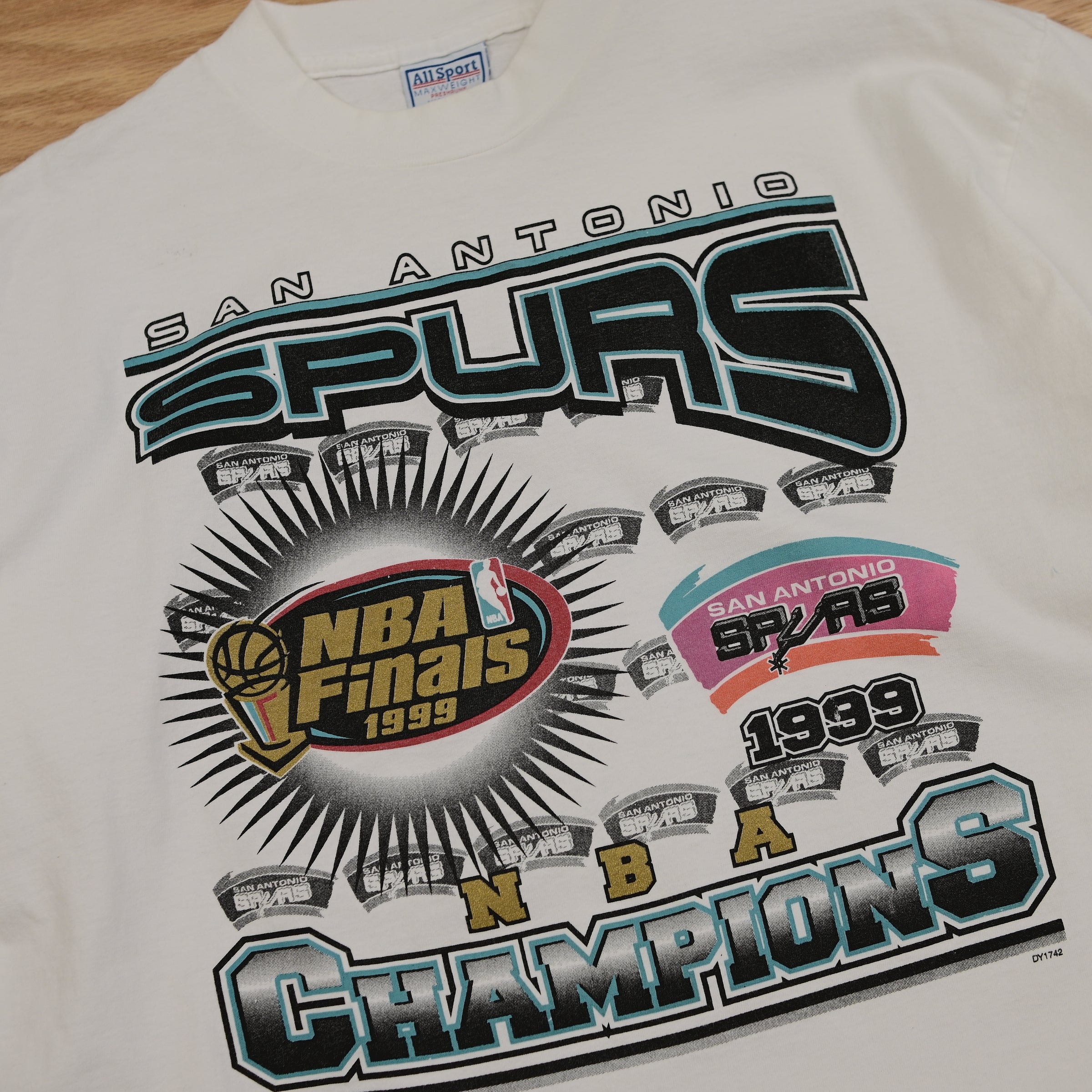 Vintage San Antonio Spurs 1999 Finals Champions T Shirt Tee 