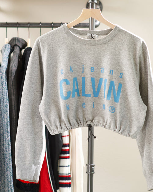 Reworked 90s Calvin Klein Cropped Sweatshirt